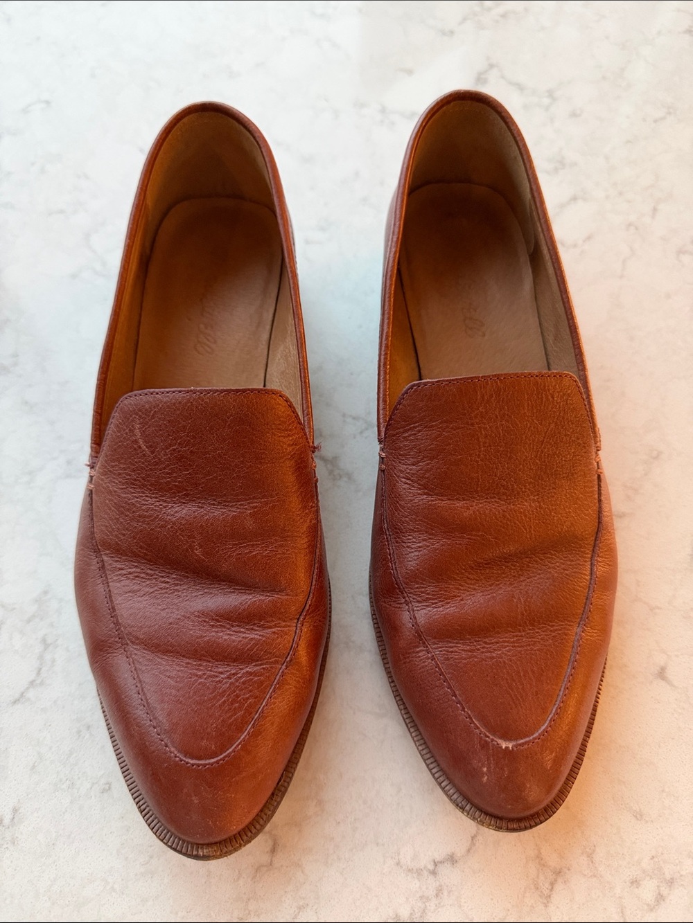 Madewell Brown/Tan Leather Slip-On Loafers